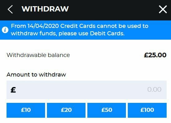 Rhino.bet Withdrawal Screenshot