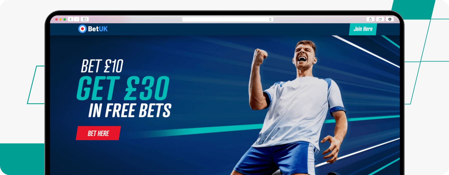 screenshot of bet uk sports welcome offer